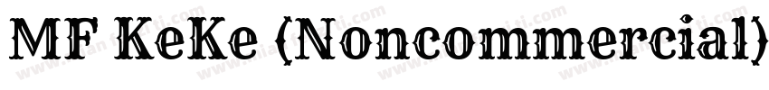 MF KeKe (Noncommercial) Regular字体转换